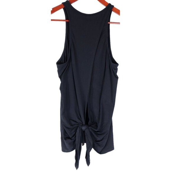 Carbon38 Women's Small Black Tie-Back Tank Top  Micro Modal Sleeveless T-Shirt - Picture 4 of 5